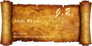 Jech Rita névjegykártya