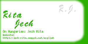 rita jech business card